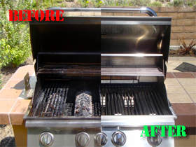 A dirty grill vs a clean grill